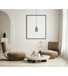 Single pendant lamps - Italux Menfi Pendant matt black+honey brass 1xE27 40W PND-44236-1-BK-GD - product 2