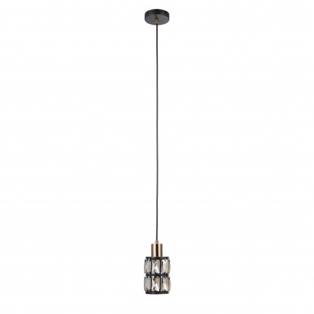 Italux Menfi Wisząca matt black+honey brass 1xE27 40W PND-44236-1-BK-GD