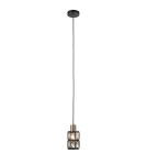 Single pendant lamps - Italux Menfi Pendant matt black+honey brass 1xE27 40W PND-44236-1-BK-GD - product 1