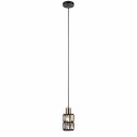 Italux Menfi Wisząca matt black+honey brass 1xE27 40W PND-44236-1-BK-GD