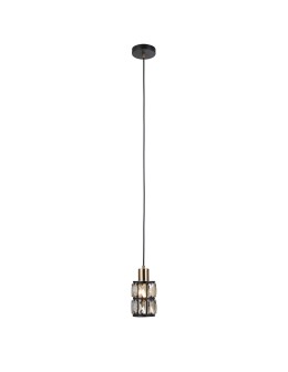 Italux Menfi Pendant matt black+honey brass 1xE27 40W PND-44236-1-BK-GD