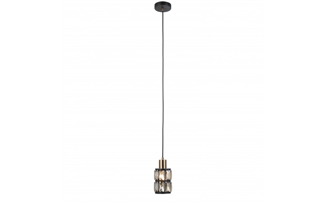 Italux Menfi Wisząca matt black+honey brass 1xE27 40W PND-44236-1-BK-GD