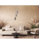 Triple pendant lamps - Italux Menfi Pendant matt black+honey brass 3xE27 40W PND-44236-3-BK-GD - product 2