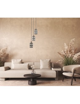 Italux Menfi Wisząca matt black+honey brass 3xE27 40W PND-44236-3-BK-GD - produkt 2