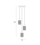 Triple pendant lamps - Italux Menfi Pendant matt black+honey brass 3xE27 40W PND-44236-3-BK-GD - product 3