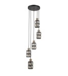 Pendant lamps - Italux Menfi Pendant matt black+honey brass 5xE27 40W PND-44236-5-BK-GD - product 4