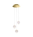Triple pendant lamps - Italux Rosario Pendant Gold 3xLED 12.6W 3000K PND-12220121-3A-GD - product 1