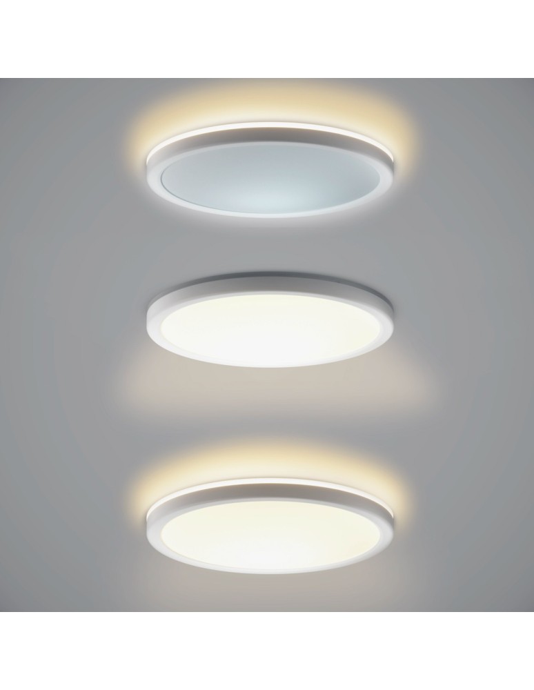 LED ceiling lamps - Italux Corte Plafond White 1xLED 28W Front: 2800K+4000K+6000K, side always 2800K PLF-63452-300R-28W-WH - product kolory-swiatla.pl 3