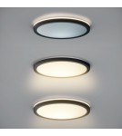 LED ceiling lamps - Italux Corte Plafond Black 1xLED 36W Front: 2800K+4000K+6000K, side always 2800K PLF-63452-400R-36W-BL - product 3
