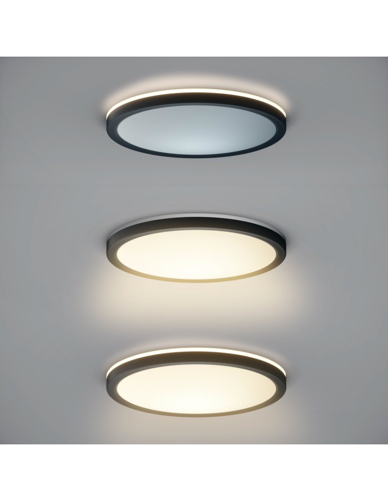 LED ceiling lamps - Italux Corte Plafond Black 1xLED 36W Front: 2800K+4000K+6000K, side always 2800K PLF-63452-400R-36W-BL - product kolory-swiatla.pl 3