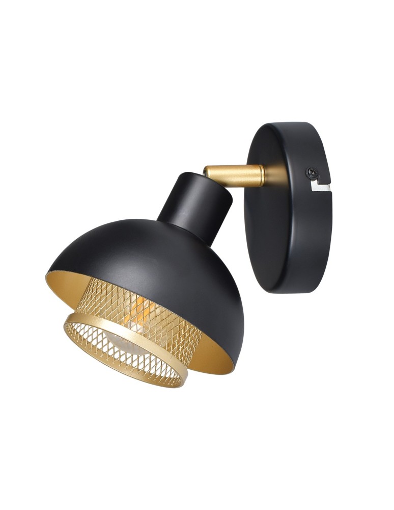 Spotlight ceiling lamps - Italux Savio Spotlight/Spot Matte Black, Gold 1xE14 40W SPL-27357-1-BK-GD - product kolory-swiatla.pl 3