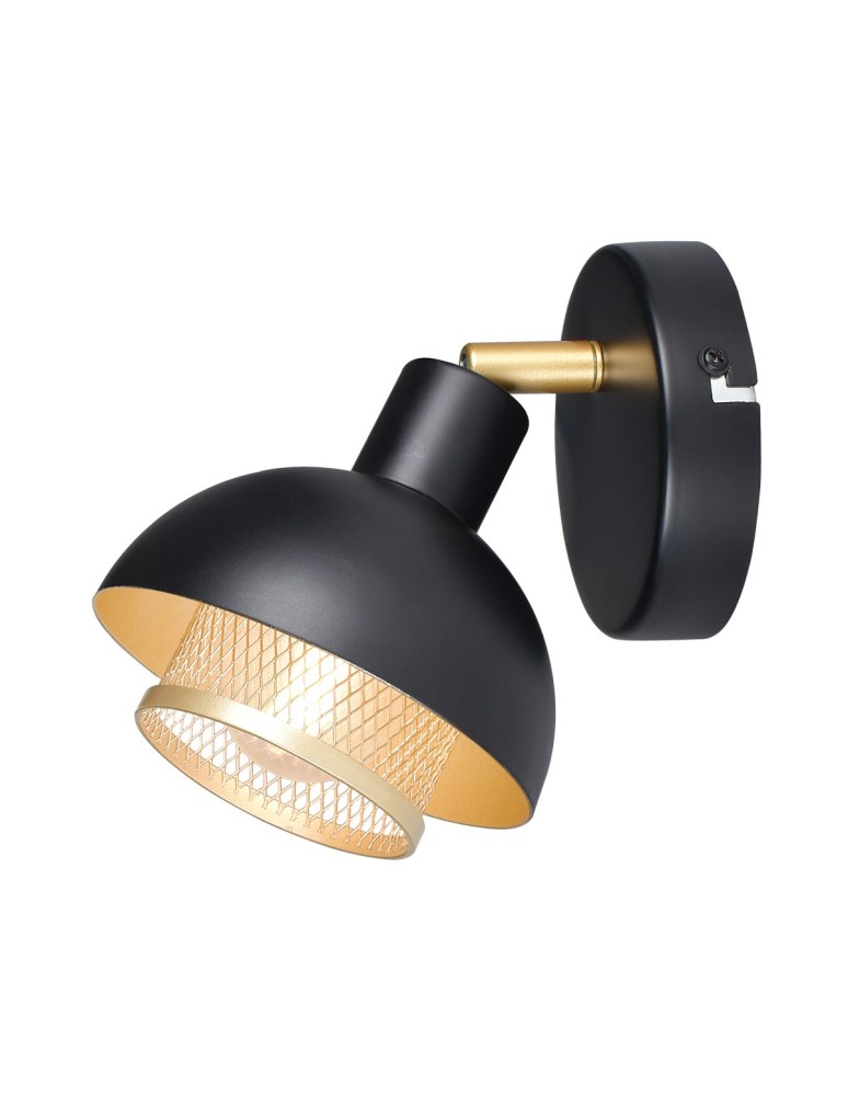 Spotlight ceiling lamps - Italux Savio Spotlight/Spot Matte Black, Gold 1xE14 40W SPL-27357-1-BK-GD - product kolory-swiatla.pl 1