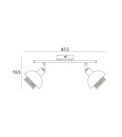 Spotlight ceiling lamps - Italux Savio Spotlight/Spot Black matte, gold 2xE14 40W SPL-27357-2-BK-GD - product 2