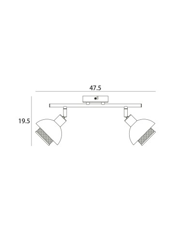 Italux Savio Spotlight/Spot Black matte, gold 2xE14 40W SPL-27357-2-BK-GD - product 2