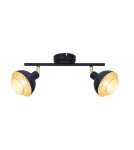 Spotlight ceiling lamps - Italux Savio Spotlight/Spot Black matte, gold 2xE14 40W SPL-27357-2-BK-GD - product 1