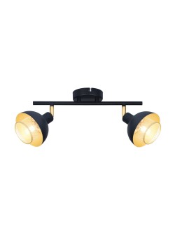 Italux Savio Spotlight/Spot Black matte, gold 2xE14 40W SPL-27357-2-BK-GD
