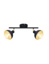Italux Savio Reflektor/Spot Czarny mat, złoty 2xE14 40W SPL-27357-2-BK-GD