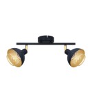Spotlight ceiling lamps - Italux Savio Spotlight/Spot Black matte, gold 2xE14 40W SPL-27357-2-BK-GD - product 3
