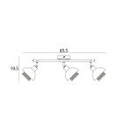 Spotlight ceiling lamps - Italux Savio Spotlight/Spot Matte Black, Gold 3xE14 40W SPL-27357-3-BK-GD - product 2