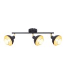 Spotlight ceiling lamps - Italux Savio Spotlight/Spot Matte Black, Gold 3xE14 40W SPL-27357-3-BK-GD - product 1