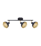 Spotlight ceiling lamps - Italux Savio Spotlight/Spot Matte Black, Gold 3xE14 40W SPL-27357-3-BK-GD - product 3