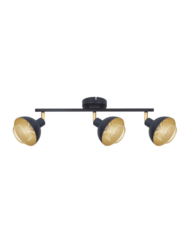 Spotlight ceiling lamps - Italux Savio Spotlight/Spot Matte Black, Gold 3xE14 40W SPL-27357-3-BK-GD - product kolory-swiatla.pl 3