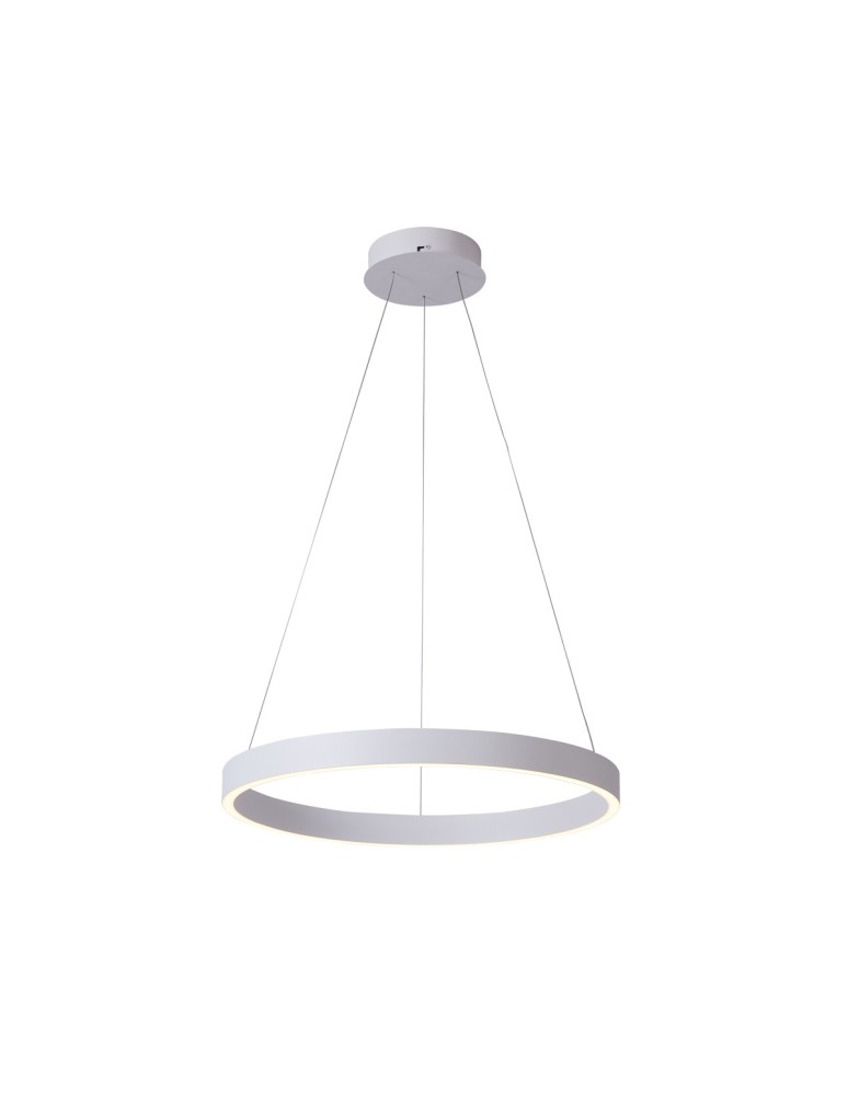 Pendant lamps circles - Italux Brasco Down Pendant White 1xLED 40W 3000K+4000K PND-56215-060RPC-WH-3KS4K-TRDIMM - product kolory-swiatla.pl 1