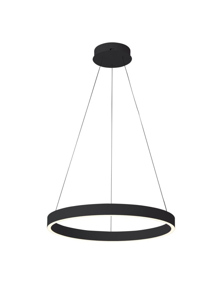 Pendant lamps circles - Italux Brasco Down Pendant Black 1xLED 60W 3000K+4000K PND-56215-080RPC-BK-3KS4K-TRDIMM - product kolory-swiatla.pl 1