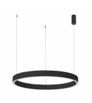 Pendant lamps circles - Italux Brasco Down Pendant Black 1xLED 60W 3000K+4000K PND-56215-080RPP-BK-3KS4K-TRDIMM - product 1