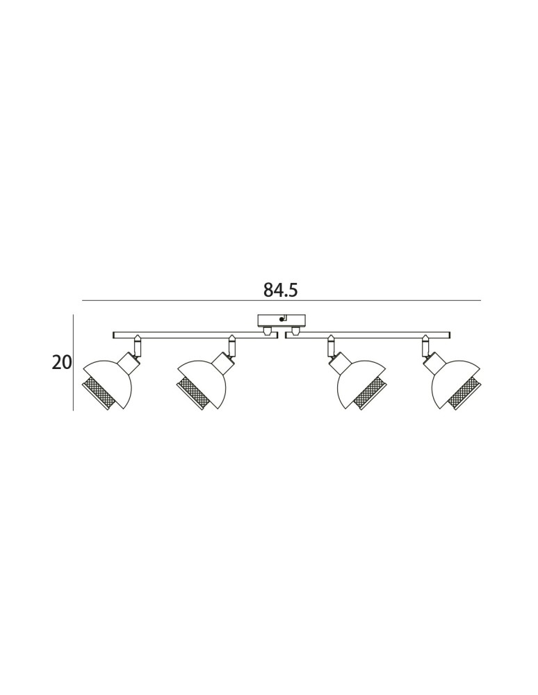 Spotlight ceiling lamps - Italux Savio Spotlight/Spot Black matte gold 4xE14 40W SPL-27357-4-BK-GD - product kolory-swiatla.pl 2