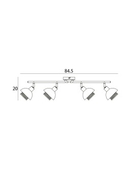 Italux Savio Reflektor/Spot Czarny mat, złoty 4xE14 40W SPL-27357-4-BK-GD - produkt 2