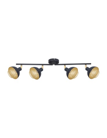 Italux Savio Spotlight/Spot Black matte gold 4xE14 40W SPL-27357-4-BK-GD
