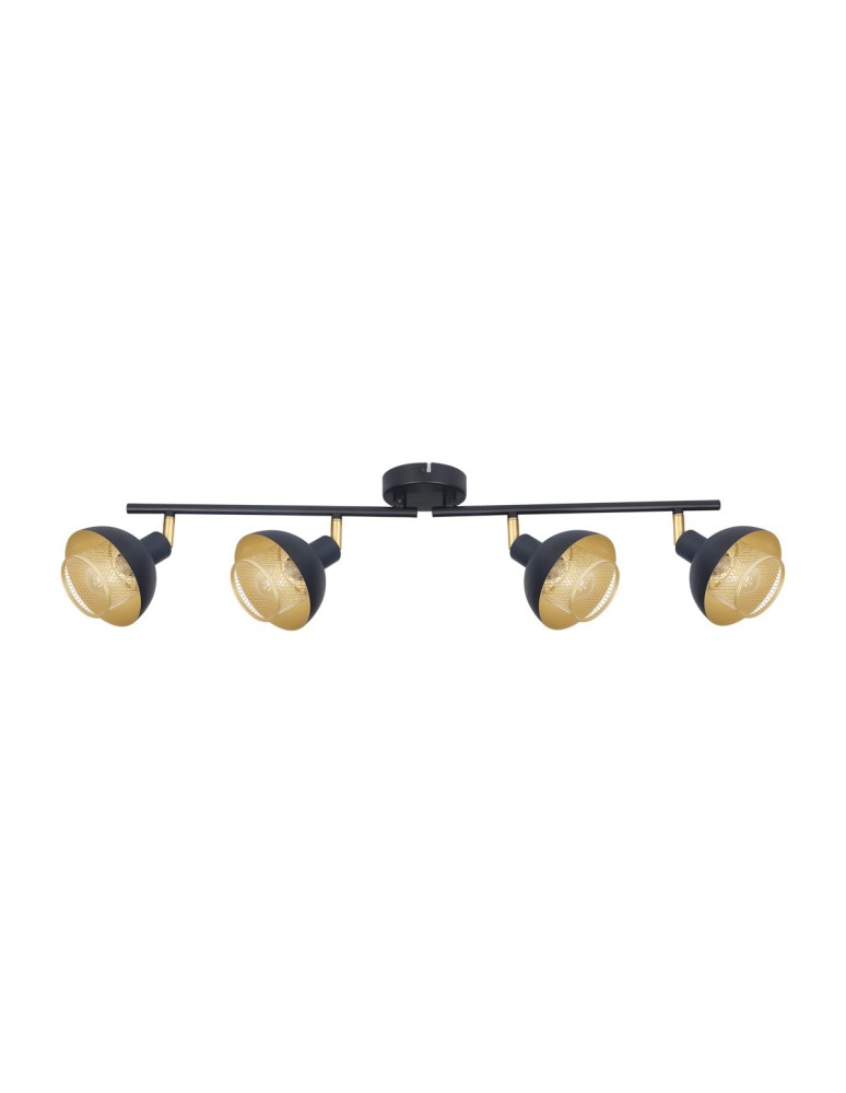 Spotlight ceiling lamps - Italux Savio Spotlight/Spot Black matte gold 4xE14 40W SPL-27357-4-BK-GD - product kolory-swiatla.pl 1