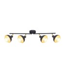 Spotlight ceiling lamps - Italux Savio Spotlight/Spot Black matte gold 4xE14 40W SPL-27357-4-BK-GD - product 3