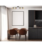 Spotlight ceiling lamps - Italux Savio Spotlight/Spot Black matte gold 4xE14 40W SPL-27357-4-BK-GD - product 4