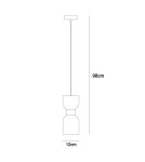 Single pendant lamps - Italux Monza Pendant Brass 1xE27 40W PND-57602-1-BRO - product 3