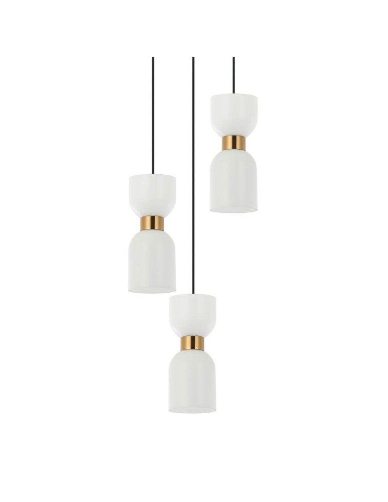 Triple pendant lamps - Italux Monza Pendant Brass 3xE27 40W PND-57602-3-BK+BRO - product kolory-swiatla.pl 2