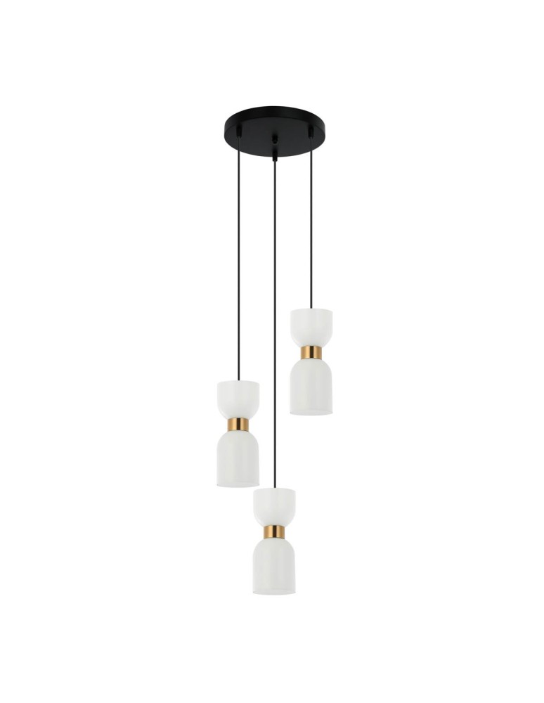 Triple pendant lamps - Italux Monza Pendant Brass 3xE27 40W PND-57602-3-BK+BRO - product kolory-swiatla.pl 1