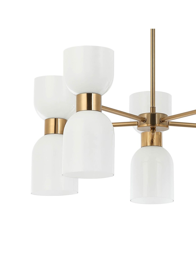 Chandeliers - Italux Monza Pendant Brass 10xE27 40W PND-57602-5-BRO - product kolory-swiatla.pl 2