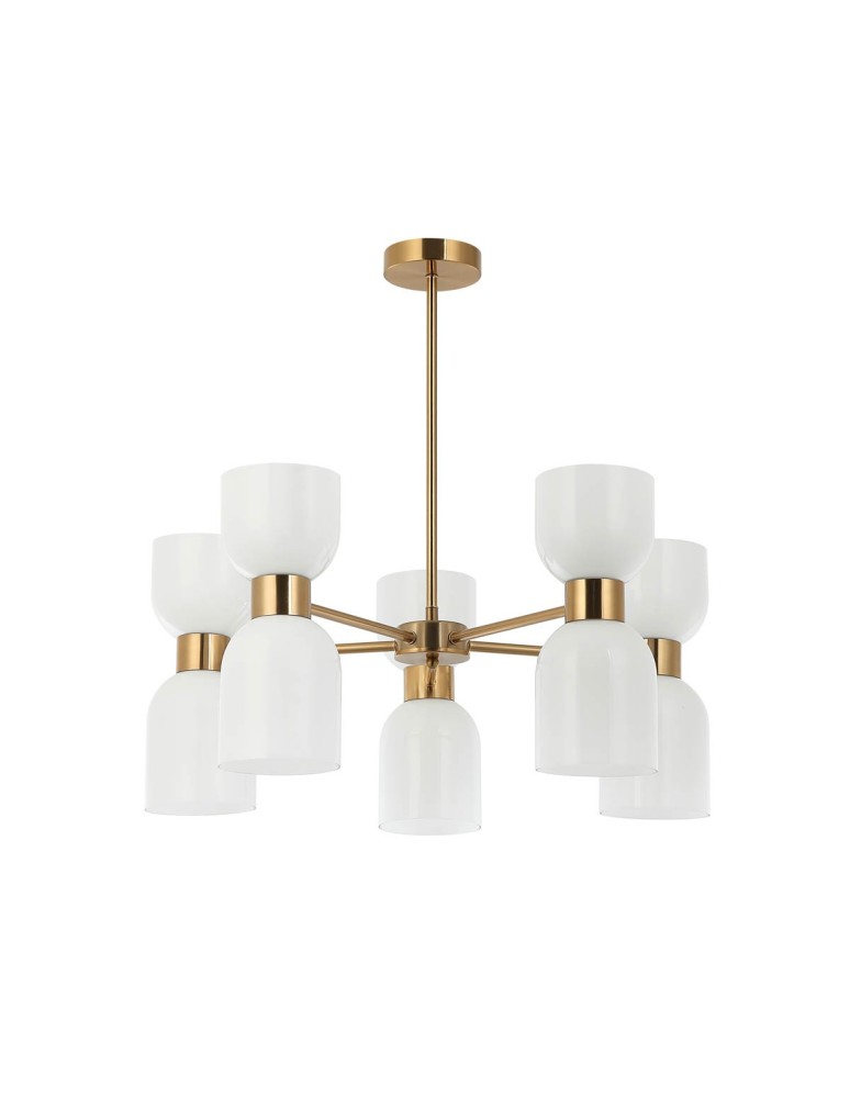 Chandeliers - Italux Monza Pendant Brass 10xE27 40W PND-57602-5-BRO - product kolory-swiatla.pl 1