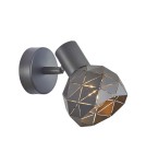 Spotlight ceiling lamps - Italux Harley Spotlight/Spot Gray, Gold 1xE14 40W SPL-3480-1-GR-GD - product 1