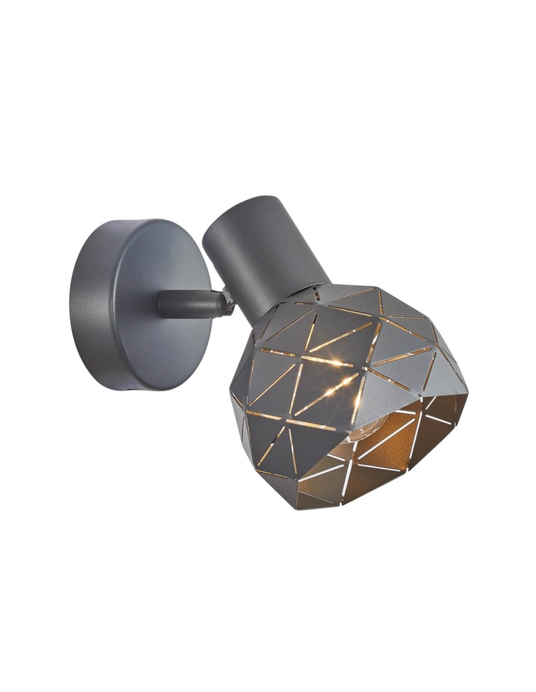 Spotlight ceiling lamps - Italux Harley Spotlight/Spot Gray, Gold 1xE14 40W SPL-3480-1-GR-GD - product kolory-swiatla.pl 1