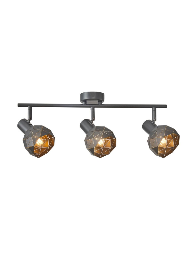 Spotlight ceiling lamps - Italux Harley Spotlight/Spot Gray, Gold 3xE14 40W SPL-3480-3-GR-GD - product kolory-swiatla.pl 1
