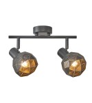 Spotlight ceiling lamps - Italux Harley Spotlight/Spot Gray, Gold 2xE14 40W SPL-3480-2-GR-GD - product 1