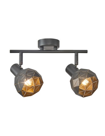 Italux Harley Spotlight/Spot Gray, Gold 2xE14 40W SPL-3480-2-GR-GD