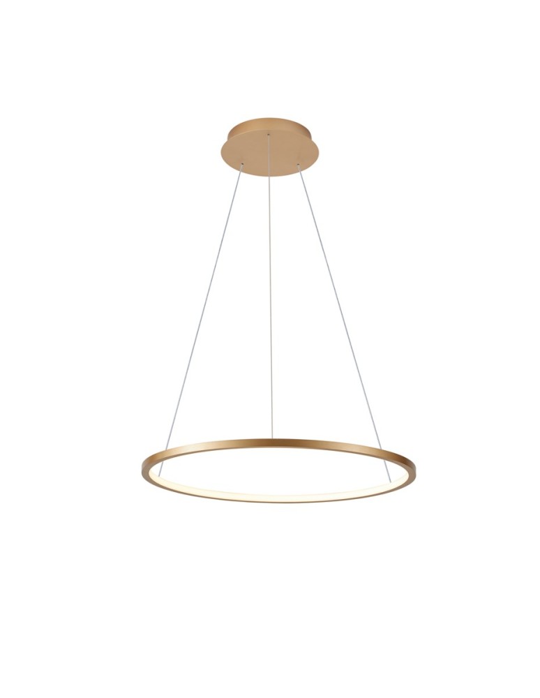 Pendant lamps circles - Italux Vinola Pendant Gold 1xLED 38W 3000K+4000K PND-56135B-060RPC-GD-3KS4K-TRDIMM - product kolory-swiatla.pl 2