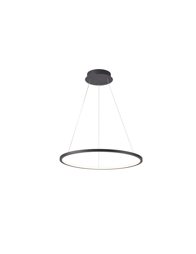 Pendant lamps circles - Italux Vinola Pendant Black 1xLED 48W 3000K+4000K PND-56135B-080RPC-BK-3KS4K-TRDIMM - product kolory-swiatla.pl 1