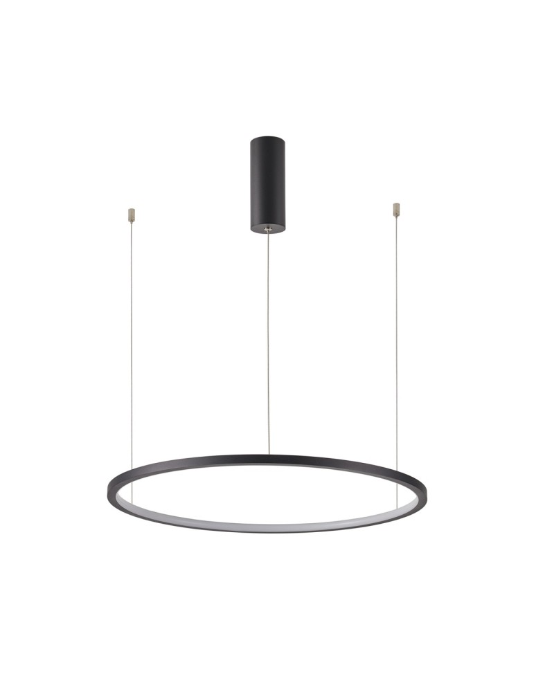 Pendant lamps circles - Italux Vinola Pendant Black 1xLED 38W 3000K+4000K PND-56135B-060RPP-BK-3KS4K-TRDIMM - product kolory-swiatla.pl 1