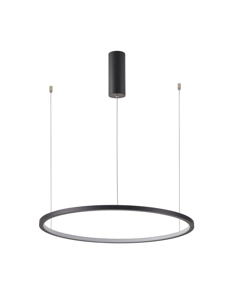 Pendant lamps circles - Italux Vinola Pendant Black 1xLED 48W 3000K+4000K PND-56135B-080RPP-BK-3KS4K-TRDIMM - product kolory-swiatla.pl 1
