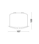 Lampy wiszące - Luces Exclusivas MOCA Wisząca Nowoczesna złoty i odcienie złota 1xLED max 32W 3000K LE42747 - produkt 2